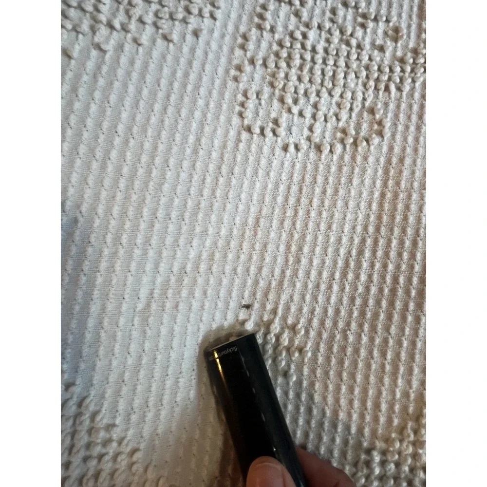 Bates Martha Washington Choice White Hobnail Chenille Bedspread King- Grannycore